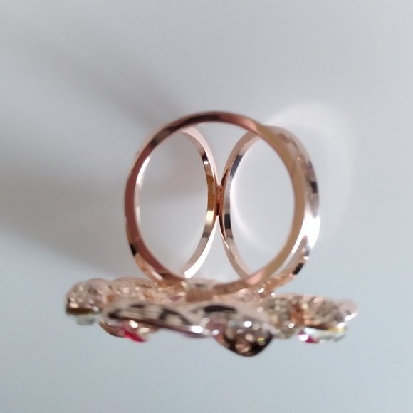 Pretty in Pink Flower Scarf Ring - Picture 3 of 6